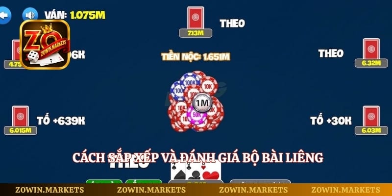 Cách sắp xếp và đánh giá bộ bài liêng trước mỗi quyết định